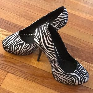Zebra Print High Heels